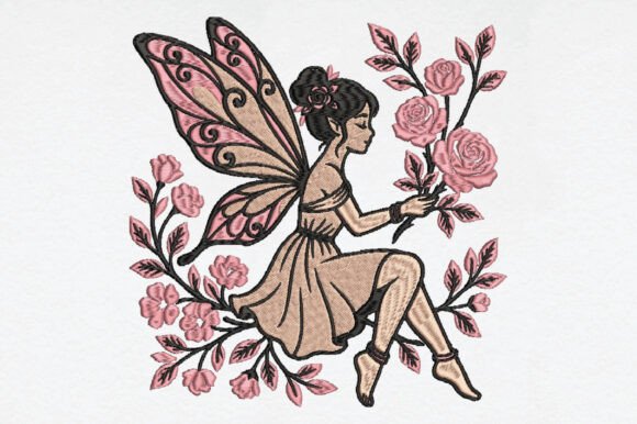 Charming Cute Fairy Embroidery for Handmade Goods