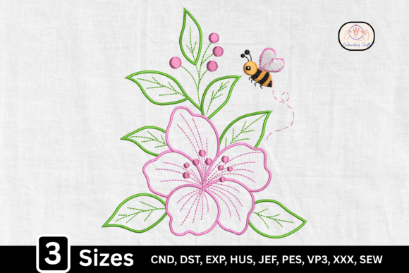Charming Cute Spring Flower Bee Design