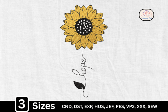 Charming Floral Line Art Sunflower Design