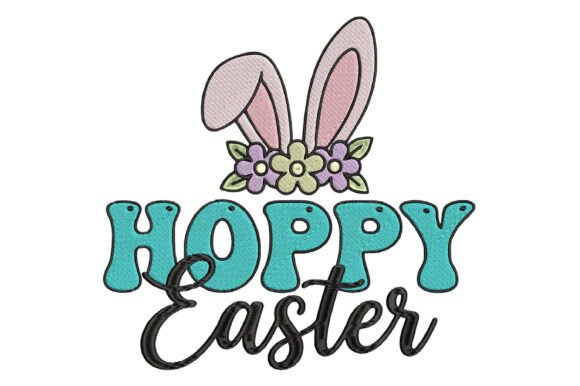 Charming Hoppy Easter Embroidery Design