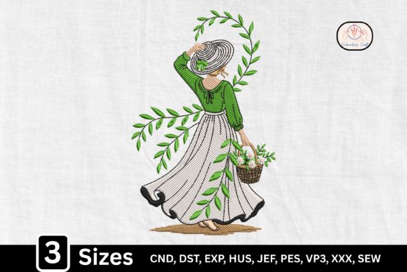 Elegant Cottagecore Floral Woman Design
