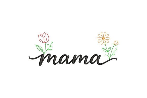 Elegant Mama Floral Embroidery Design for Etsy