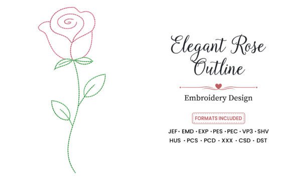 Elegant Rose Outline for Timeless Gifts