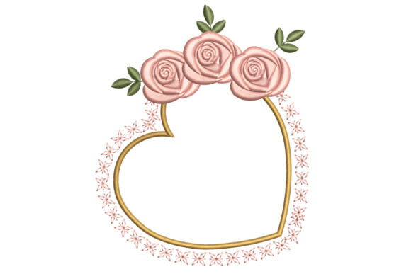 Floral Heart Frame: A Versatile Embroidery Design