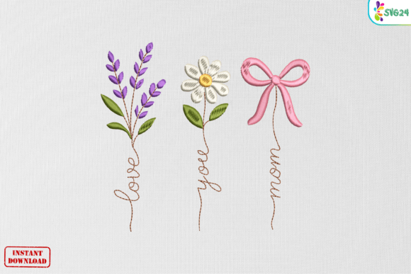 Floral Love You Mom Ribbon: A Touch of Elegance