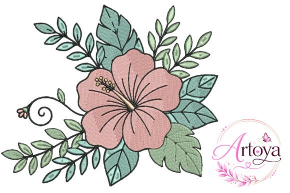Hibiscus Flower Embroidery Design: A Tropical Touch