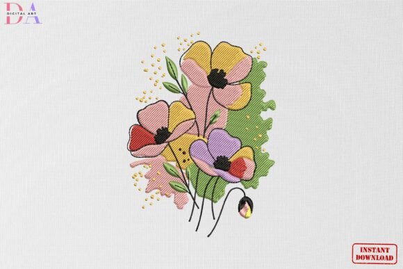 Modern Abstract Floral Bloom: A Versatile Design