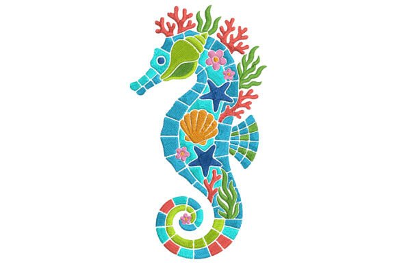 Mosaic Seahorse Coral: A Festive Underwater Delight