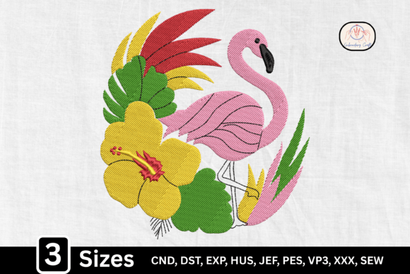 Tropical Flamingo for Vibrant Embroidery Projects