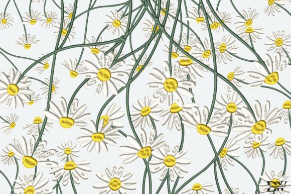 White Daisies Embroidery Design: A Timeless Holiday Touch
