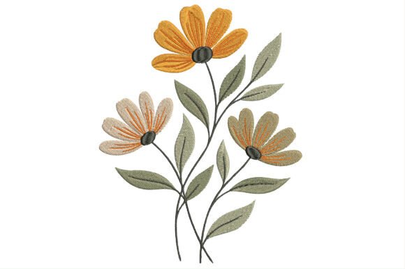 Wildflower Embroidery Design for Business